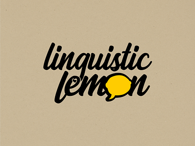 Linguistic Lemon Logo Design brand development branding design illustration illustrator logo logo design logotype script vector wordmark