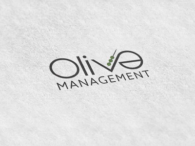 Olive Management branding design logo typography vector