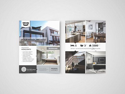 Real Estate Property Flyer brochure brochure design design flyer flyer design vector