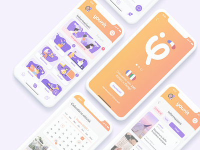 Younit App app branding design designer illustration uxui web