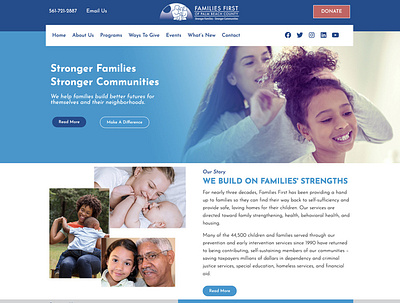 Families First PBC website nonprofit website design