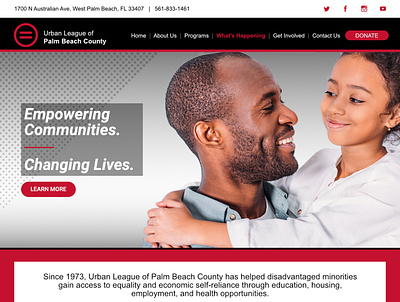 Urban League PBC website nonprofit ui website design winner