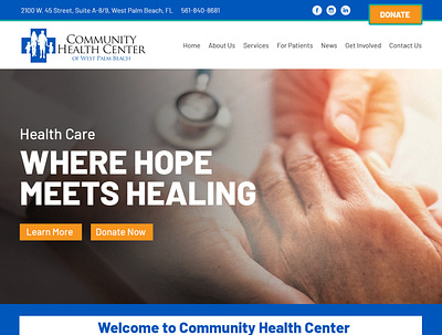 Community Health Center WPB website branding nonprofit ui website design winner