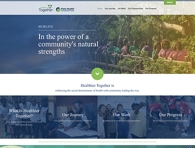Healthier Together / Palm Health Foundation website nonprofit ui website design