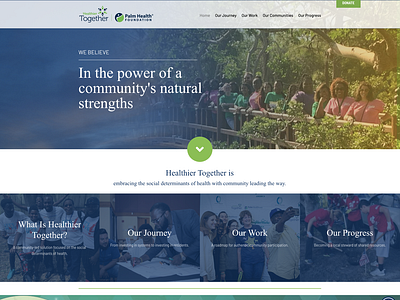 Healthier Together / Palm Health Foundation website