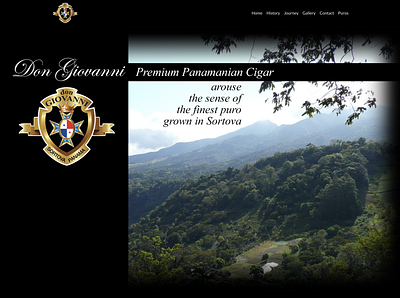 Don Giovannni Cigars website branding product photography website design