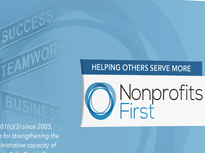 Nonprofits First membership drive brochure