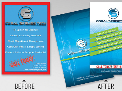 Event card layout before and after before and after branding brochure design layout design postcard design