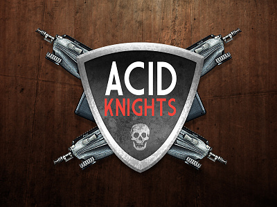 Acid Knights Clan Badge acid knights badge clan computer games guns icon logo shield
