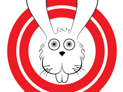 White Rabbit doodle illustration illustrator white rabbit