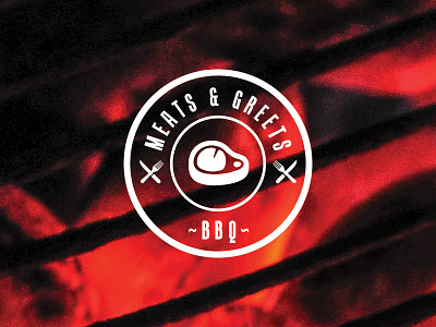 Meats & Greets Logo bbq greet grill logo meat