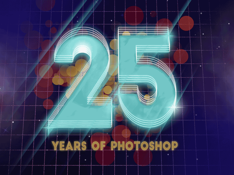 25 Years Of Photoshop 25 25 years of photoshop animated gif anniversary design photoshop