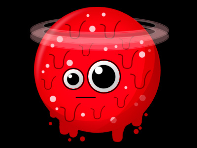 Reddy cute design illuniverse illustration planet planets red