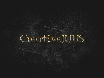 CreativeJUUS Metallic celtic design logo metallic typography