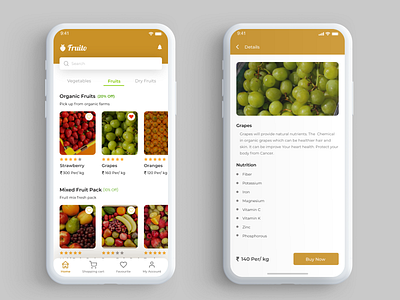 Fruito Online Fruit Delivery App adobe xd app apple design e commerce ux ui