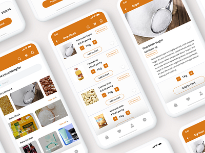 Grocery Shopping App UI adobe xd android app design grocery ios online shopping ux ui