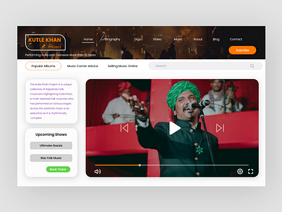 Landing Page for Musician and Singers Website adobe xd ios landing page musician singer ux ui