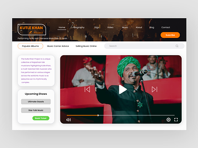 Landing Page for Musician and Singers Website