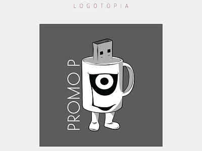 Logotopia - Promo plus branding design illustration logo