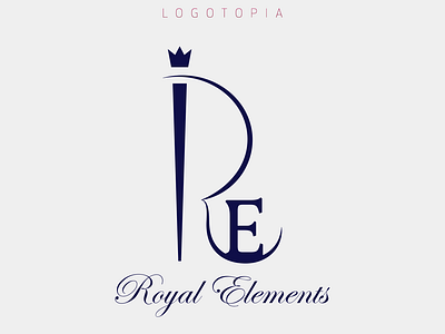 Logotopia - Royal Elements branding design logo vector