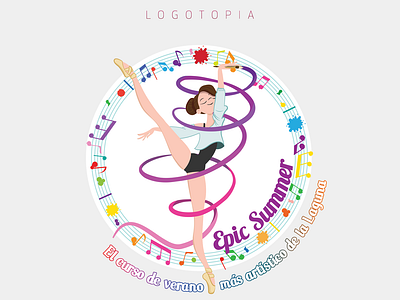 Logotopia - Curso de Verano branding illustration logo vector