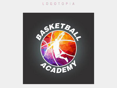Logotopia Basketball Academy branding design logo vector