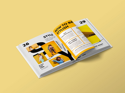 Style book book brand branding design font magazine magazine design photoshop style typography white yellow