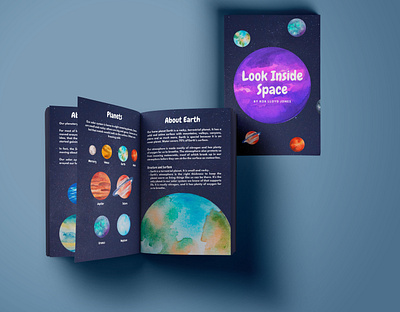 Book about Space book books cover design photoshop poligraphy style typography