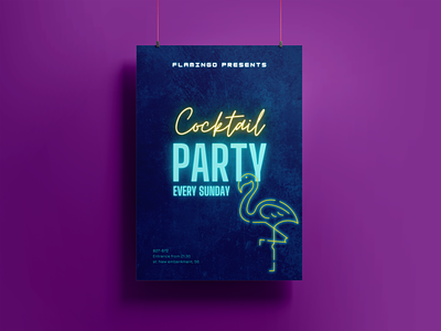 Cocktail party club design font party photoshop poster style typography