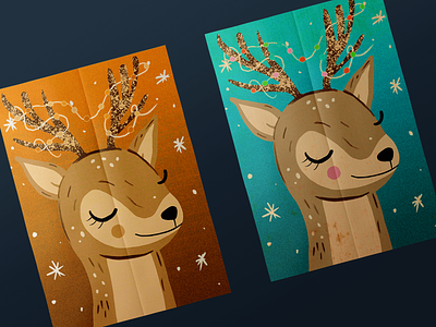 One of a series of illustrations: deer book books design illustration photoshop style