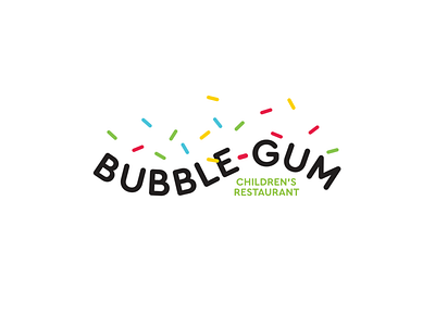 Bubble Gum. Сhildren's restaurant / Almaty, Kazakhstan branding bubble gum child logo children cafe illustration logo typography