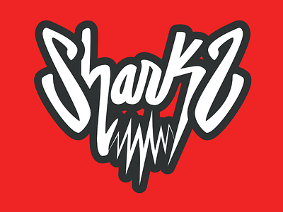Sharks - Hand Lettering Design design hand lettering handwriting jawsome logo shark
