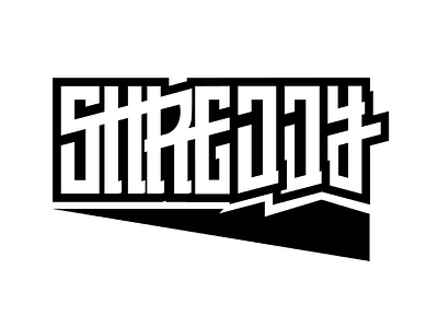 SHREDDY design hand lettering hand written logo logotype shred shred til youre dead