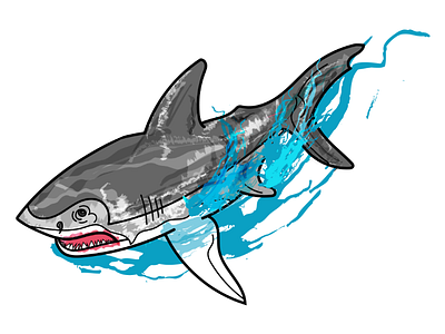 Sharks Are Great great white illustration shark