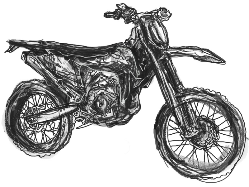 Pencil Sketch Of A Bike  DesiPainterscom