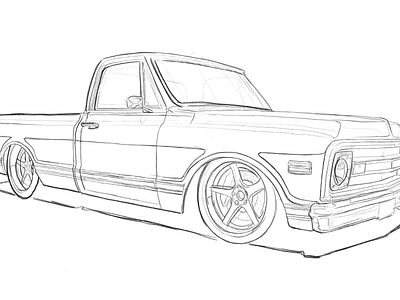 #goDRIVEit (WIP) illustration rad sketch truck