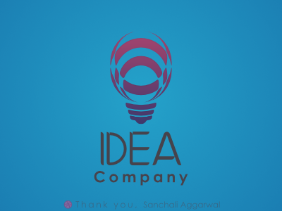 Idea Company Logo bulb design idea izzó logo logodesign thanks vectordesign