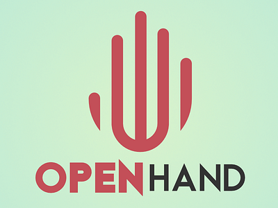 Open Hand Logo affinitydesigner design hand kéz logo logodesign nyitott kéz open vectorlogo