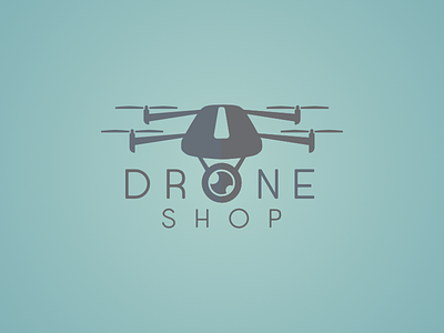 Drone Shop Logo bolt design drone logo logodesign shop vectoedesign