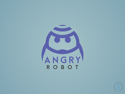 Angry Robot Logo angry design logo logodesign mérges robot