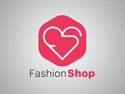 Fashion Shop Logo design fashion heart shop