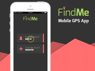 FindMe Mobile App Design animated clean flat gif interface invision ui ux