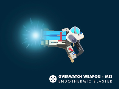 Mei Endothermic Blaster - Overwatch digital illustration gun mei overwatch vector weapon