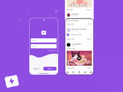 Mobile social app app design minimal mobile mobile ui ui ux web