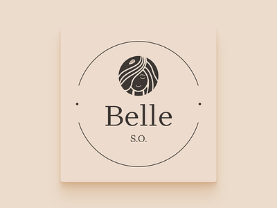 Belle S.O. beauty branding flat icon illustration logo