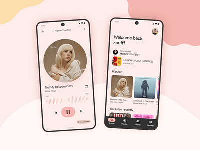 Music App concept with Material You