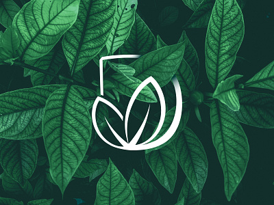 Daun design green leaf logo minimalist