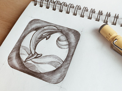 Sketch App Icon/Pattaya/sea/dolphin