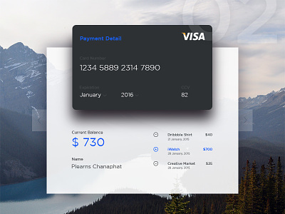 Credit Card - Current Balance credit mobile payment ui ux