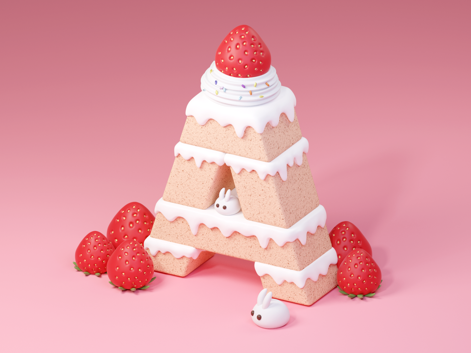Premium Photo | Cake shaped like a castle in the snow generative ai